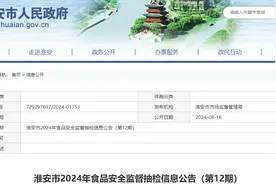 江苏省淮安市2024年食品安全监督抽检信息公告（第12期）图片