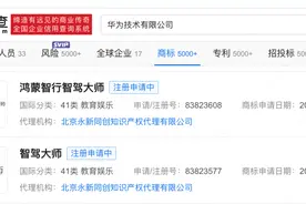 华为申请鸿蒙智行智驾大师商标图片