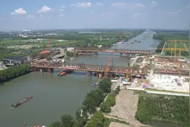 方厅水院跨域步行桥全面合龙，一刻钟跨越沪苏浙指日可待！图片