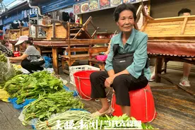 湖南菜农在碧江菜市有固定摊位图片