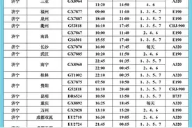 3月30日起 济宁大安机场将执行夏秋航季航班计划图片