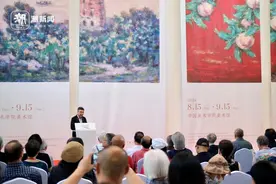 油画家马玉如首次个展在杭开幕，他用九十年画出东方韵味图片