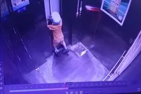 男孩为等家长徒手扒电梯门 知情业主：孩子没有受伤，电梯轻微故障图片