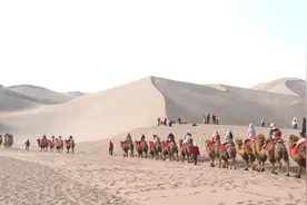 游客敦煌鸣沙山骑骆驼拍照被索要20元小费，景区：遇此情况可打电话投诉图片