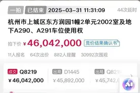 杭州钱江新城一套江景房4604万元成交！单价高达12.75万图片