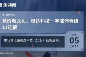 竞价看龙头：腾达科技一字涨停晋级11连板视频封面