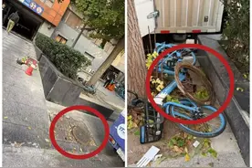 天津和平区一高档小区突发！疑似下水井爆炸图片