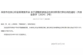 10月15日起，保定公积金贷款二套房首付比例下调！图片