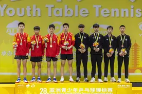 亚洲青少年乒乓球锦标赛U19双打赛况图片
