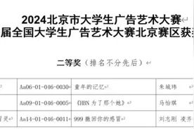 首都师范大学科德学院师生斩获2024年北京市大学生广告艺术大赛暨第十六届全国大学生广告艺术大赛多个奖项图片