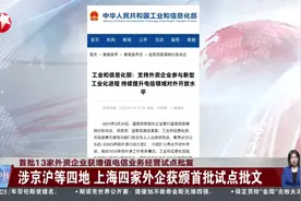 首批13家外资企业获增值电信业务经营试点批复 涉京沪等四地 上海四家外企获颁首批试点批文视频封面