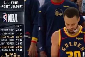 NBA历史三分榜：库里4000记断档第一 哈登3124第二 詹姆斯第七图片