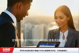 可月月分红的红利ETF基金(159581)连续第5月分红，今日权益登记！视频封面