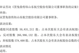 山航中小股东博弈未成功，罢免董事长等议案全部被否决图片