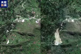 巴布亚新几内亚山体滑坡事故前后卫星图片公布图片