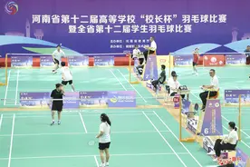 河南省第十二届学生羽毛球比赛举行图片