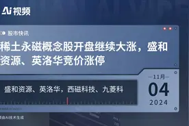 稀土永磁概念股开盘继续大涨，盛和资源、英洛华竞价涨停视频封面