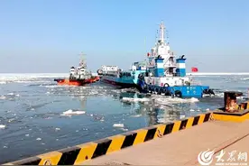 破冰之行！轮驳公司助力小清河复航工程海上顶推首航顺利启航图片