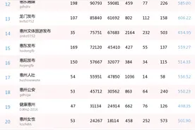 10月榜单出炉！“惠州政法”进步最大，“惠州外事”垫底图片
