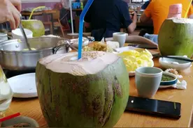 在海南学砍椰子，不但有趣还能悟到一些生活哲理图片