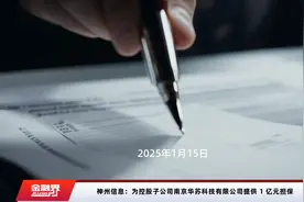神州信息：为控股子公司南京华苏科技有限公司提供 1 亿元担保视频封面