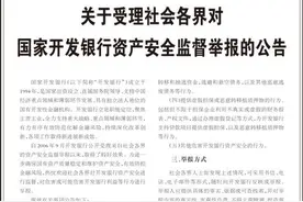 关于受理社会各界对国家开发银行资产安全监督举报的公告图片