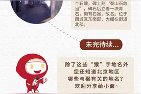 长图｜北京地名里的十二生肖之申猴图片