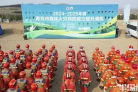 部署全市森林防火和松材线虫病防控工作！青岛市举办森林火灾预防能力提升演练图片