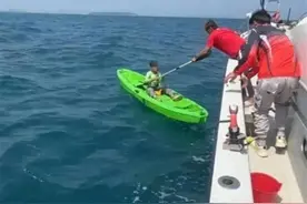 海漂男孩父亲抽干水塘找人?假图片