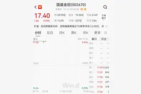 V观财报｜国盛金控三连板，子公司国盛证券“曲线上市”获证监会受理图片