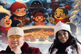 太绝啦！中外网络达人畅享雪地火锅盛宴图片