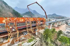 西十高铁建设忙图片