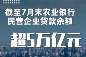 截至7月末中国农业银行民营企业贷款余额超5万亿元图片
