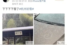 杭州下雪了！明天可能还有一场……图片