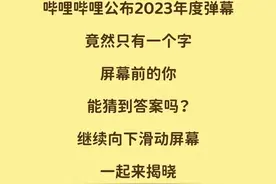 B站2023年度弹幕，只有一个字？图片
