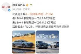 比亚迪官宣，降价！图片