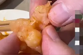 海底捞回应食客称虾滑“吃出蛆”：系虾筋，无滋生虫子的条件图片