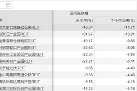 2024年首周两只REITs产品跌超13%，或受租金下滑影响图片