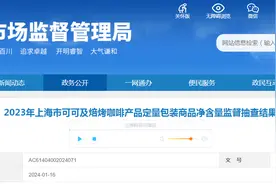 2023年上海市可可及焙烤咖啡产品定量包装商品净含量监督抽查结果图片