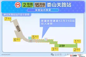 12月31日起，娄山关路站换乘通道工程竣工启用图片