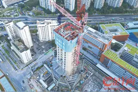 深圳“棚改第一村”地标项目 核心筒到达23层突破“百米天际线”图片