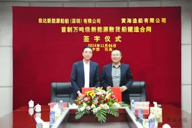 黄海造船签订10艘万吨级新能源散货船图片