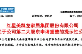海量财经｜红星美凯龙第二大股东申请重整  过去两年持续亏损图片