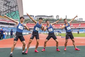 全国田径大奖赛第五站：四川队夺得男子4x100米接力赛冠军图片