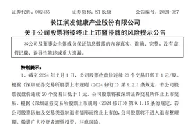 4万多股东看呆了！这家公司连续40个跌停，退市！控股股东等占用上市公司34亿元资金未归还图片