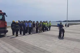威海崮山：部门联动 开展景区消防演练图片
