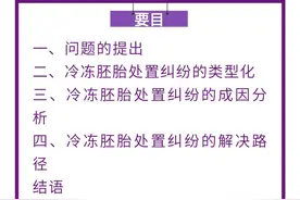曹薇薇 闻豪｜辅助生殖技术中冷冻胚胎的处置纠纷和解决路径图片