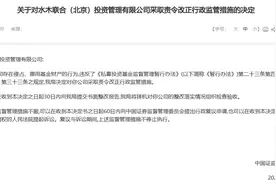水木联合北京投资管理公司侵占、挪用基金财产被责令改正图片