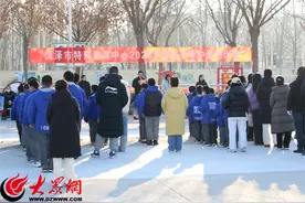 菏泽市特殊教育中心举办2024年学生冬季中长跑运动会图片