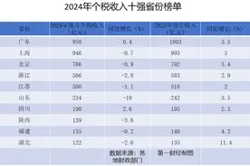 个税收入十强省份榜单出炉！图片